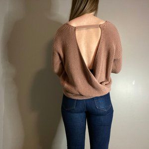 Blush Pink open back Sweater